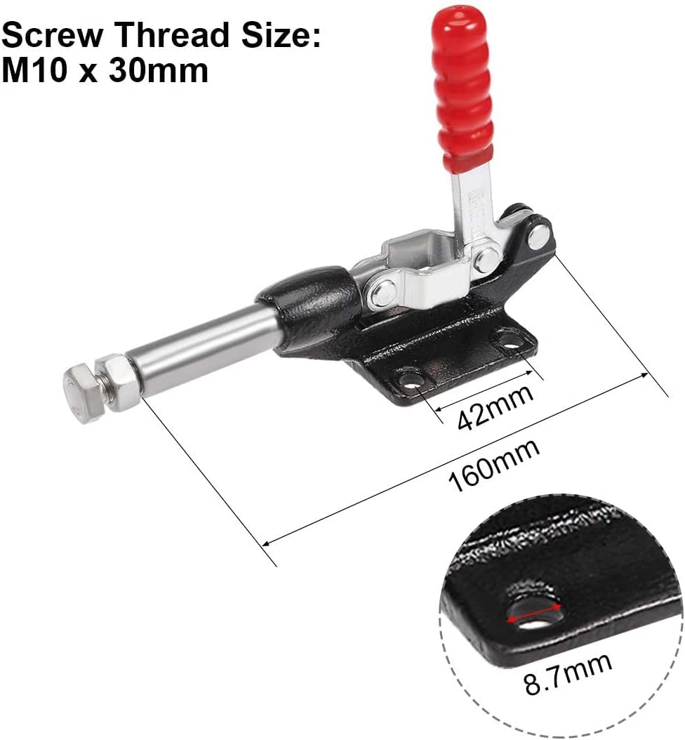 XYWHPGV Toggle Clamp 390kg 858lb Clamping Capacity 44mm Stroke Push Pull Action Hand Tool BRH-305-EM 2pcs(118dc f0316 a7f52 63d67 998f6 47add