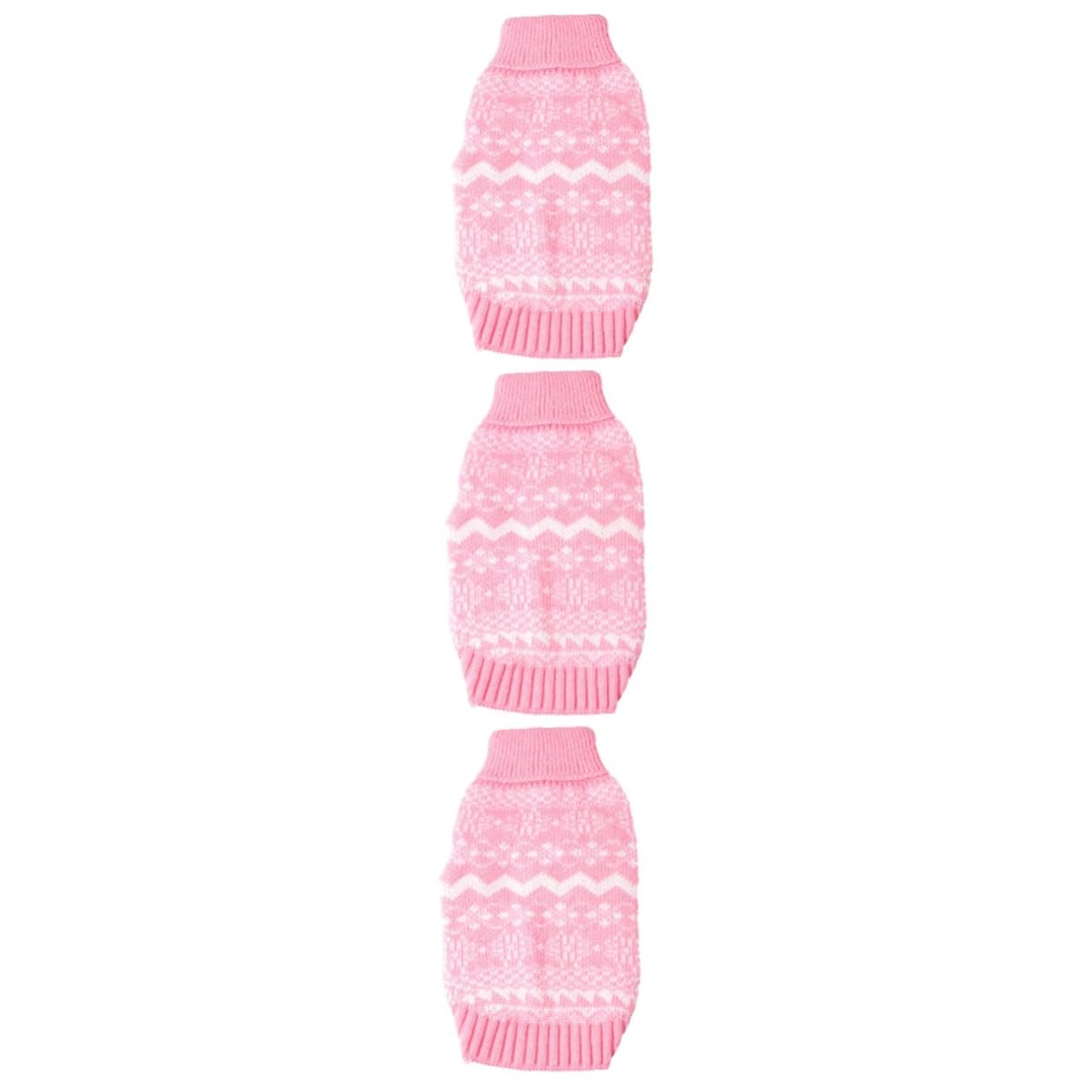 BESPORTBLE 3 Pz Maglione Collo Alto Maglioncini Cane Maglioni Cane Maglione di Gatto Costume da per la Festa di Natale Maglione per Cani Vestiti Invernali per Animali Domestici Rosa
