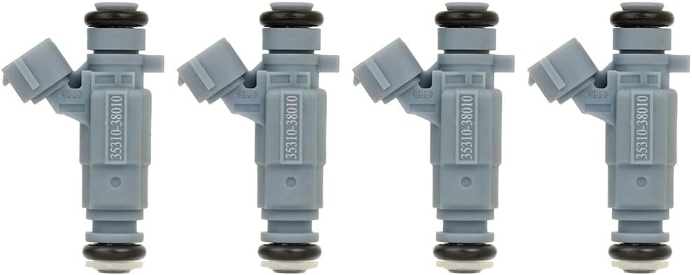 Fuel Injectors Kits,SCITOO 4 Hole 35310-38010 Fuel Injector for 01-06 for Hyundai Santa Fe 99-04 for Hyundai Sonata 02-05 for Hyundai XG350 04-06 for Kia Amanti 02-06 for Kia Optima (Set of 4)