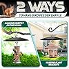 [Solid Steel]16-Inch Hanging Bird Feeder Baffle, Metal Squirrel Baffle for Bird Feeder Pole, Squirrel Proof Baffle Dome Baffle Weather Guard, Bird House Guard for Outdoor Shepherd's Hook, Hummingbird