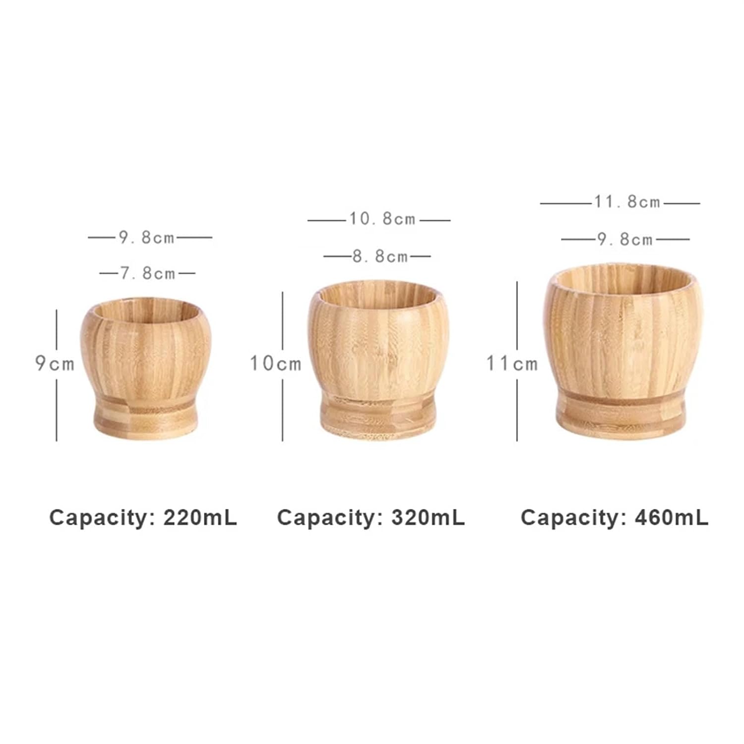 Pestle and Mortar Set Wood Set with Lid Spoon Grinder Press Crusher