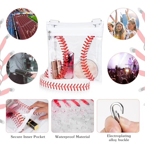 Sanwuta Clear Stadium Approved Crossbody Purse Bag with Adjustable Shoulder Strap Transparent Purse Handbags for Sporting4