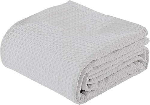 Miniatura 6 de Mantas de algodón de gran tamaño King para cama, mantas de tejido gofre para verano, mantas tejidas acogedoras y suaves, mantas ligeras de otoño,
