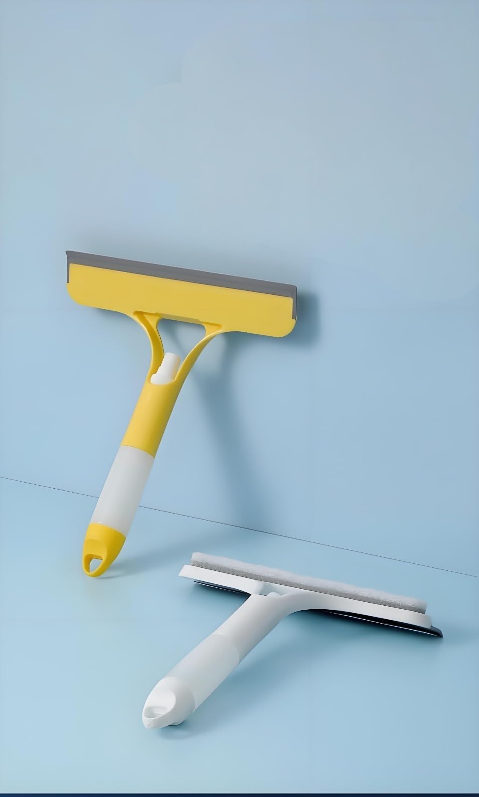 Rascador de limpieza de ventanas 3 en 1, limpiador de vidrio multifunción con spray y escobilla de goma, herramienta multiusos para baño, suelos, coches, diseño 2025
