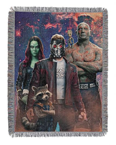 Northwest Guardians of the Galaxy Woven Tapestry Throw Blanket, 48" x 60", Space Crew