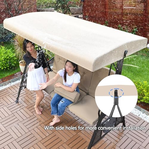 Auvent pour balancelle imperméable et résistant en polyester 600D pour terrasse - 4