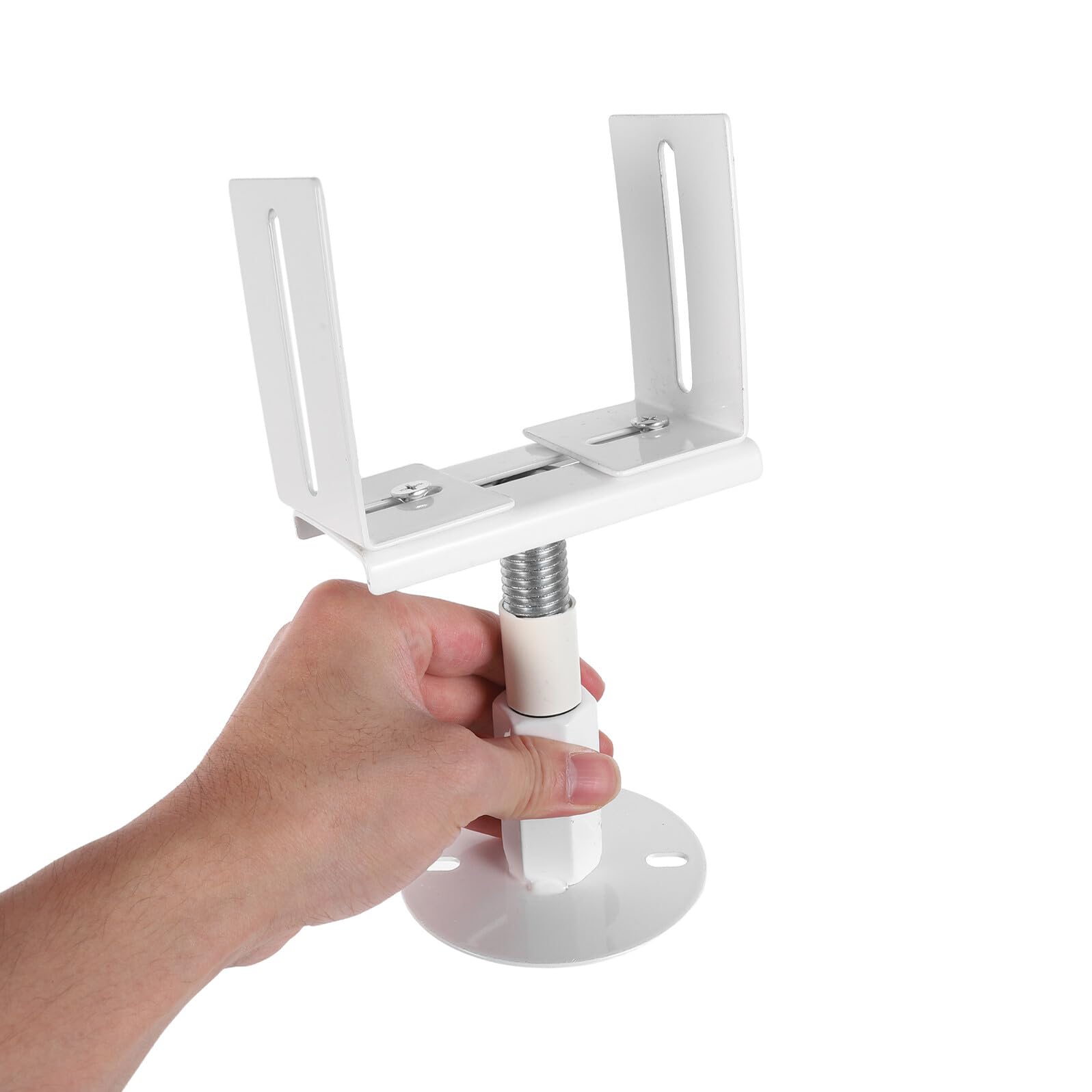 Gatuida Soporte para Radiador Ajustable en Altura 8-13 CM Base en L de Acero Inserciones de Plástico Soporte para Piso de Radiador Compatible Aire Acondicionado Uso Doméstico y Oficina