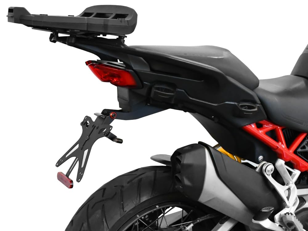 SEPTAR | PORTATARGA SPORTIVO REGOLABILE compatibile con DUCATI MULTISTRADA V4 2021-2025 (versione con radar) per frecce originali performance