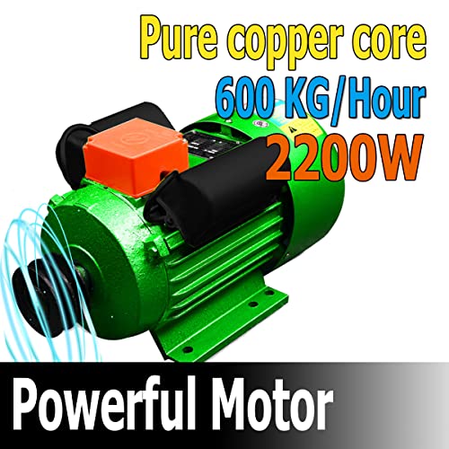 Image of TXMACHINE Lawn Mowers 800kg /h hay Cutter Machine Electric hay Cutter Silage Machine Grass Cutter for Chaff,Corn Straw,Grass,Wheat Straw with Miniature Circuit Breaker (Custom Voltage)