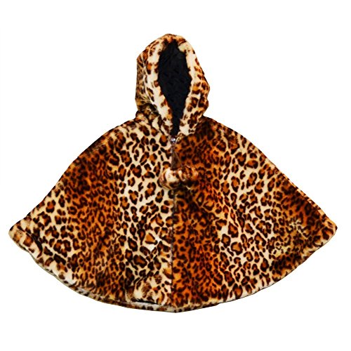 Foxfire Lilly Patricia Brown Leopard Faux Fur Poncho2