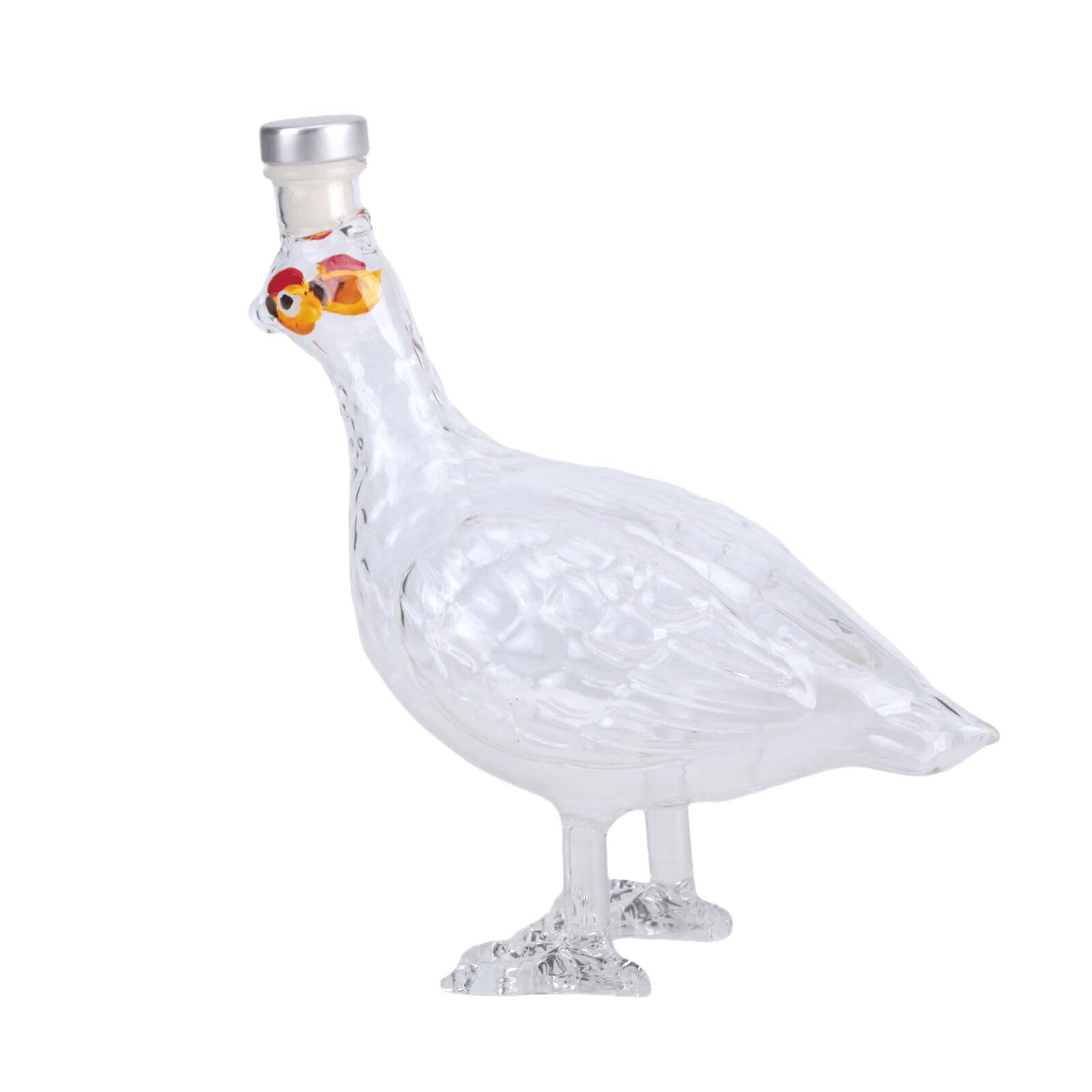 TFAOYS Unique Multipurpose Rooster Shape Glass Decanter Set for Whiskeys Wine Fruit Liquor Homemade Craft Pubs Decor Gifts Glass Liquor Pourer Set