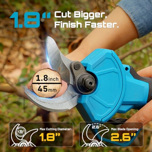 Image of SEESII 2-in-1 Pole Electric Pruning Shears, 1.8 inch Cut Pole Cordless Pruner