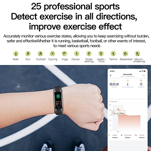 image for Yihou Fitness Tracker Heart Rate Monitor Blood Pressure Sleep Calorie 