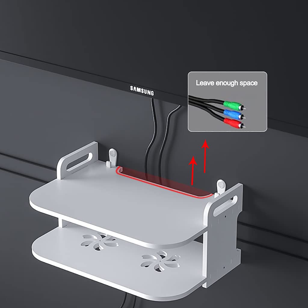 WIFI Router Storage Shelf,Wall Mount Floating Shelf,TV Settop Box
