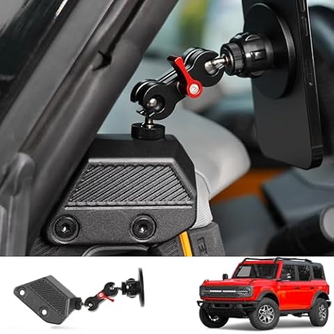 Mabett Magnetic Phone Holder for Ford Bronco 2021 2022 2023 2024, Adjustable Angles 360°Phone Holder Mount Cover