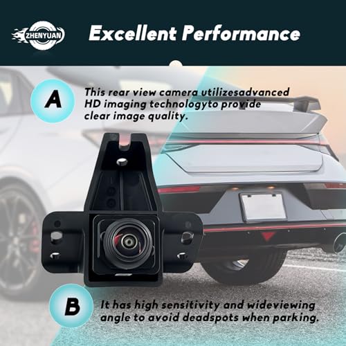 Image of 99240AA200 Rear Back View Camera Compatible with Hyundai Elantra (incl. N Line) 2022 2023 Replace# 99240AA200 99240AA210