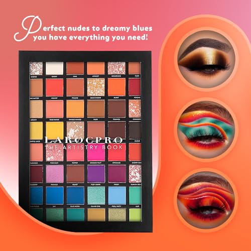 LaRoc “The Artistry Book” - Makeup Eyeshadow Palette/Makeup Palette Set of 48 Colours in Matte and Shimmer Make Up Palette, High Impact Eye Palette Makeup - Image 7