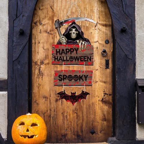 Image of Halloween Hanging Decoration Spooky Door Decorations for Halloween Party (Spooky)