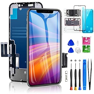 for iPhone 11 Screen Replacement 6.1 Inch, Diykitpl 3D Touch LCD Digitizer Replacement for A2111, A2223, A2221, with Repair Tools Kit+Magnetic Screw Mats+Screen Protector+Waterproof Frame Adhesive