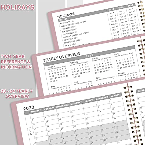 Weekly Appointment Book 2023-2024 - Daily Hourly Planner 2023-2024, July 2023 - June 2024, 8.4" X 10.6", 15-Minute Interval, Flexible Soft Cover, Twin-Wire Binding, Perfect For Your Life #TOP4
