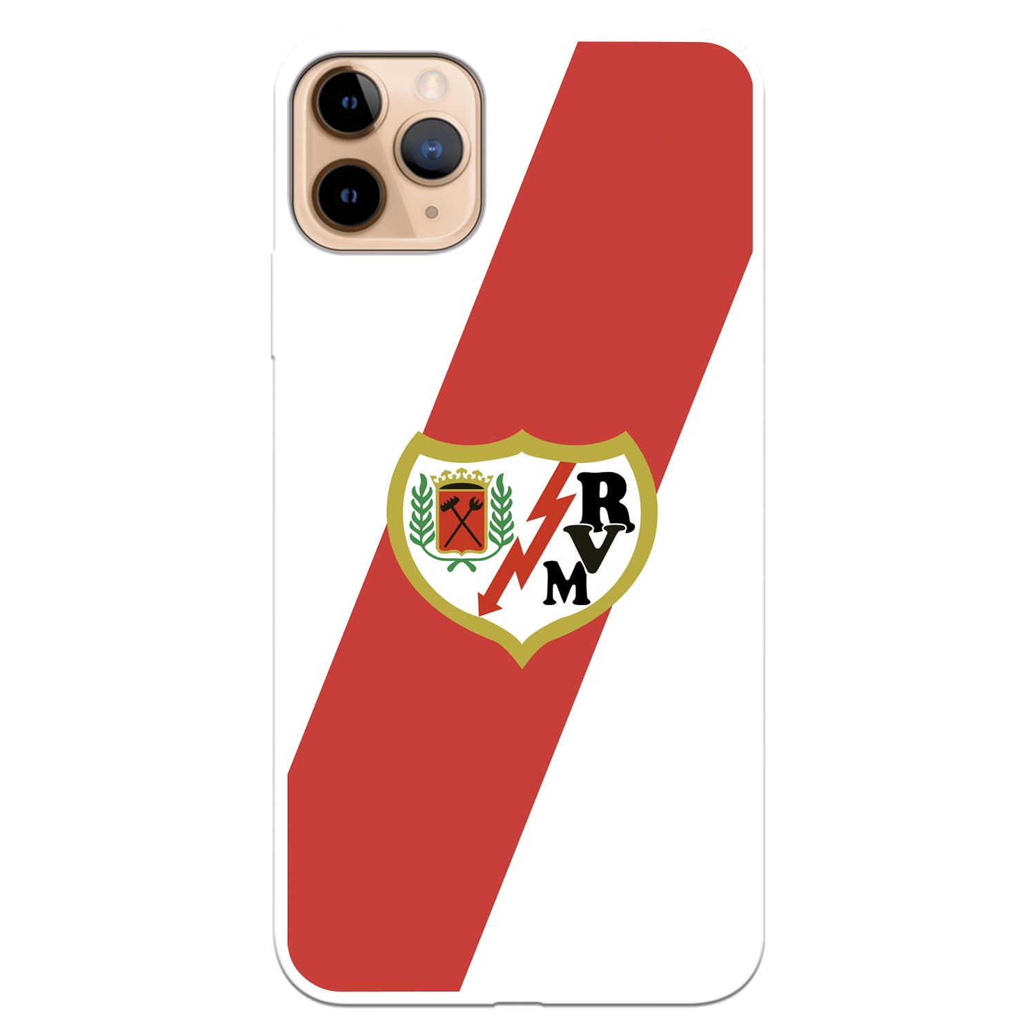 Rayo Vallecano Escudo iPhone 11 Pro Max Case to Protect Your Mobile Phone Flexible Silicone Case with Official Licensed Rayo Vallecano