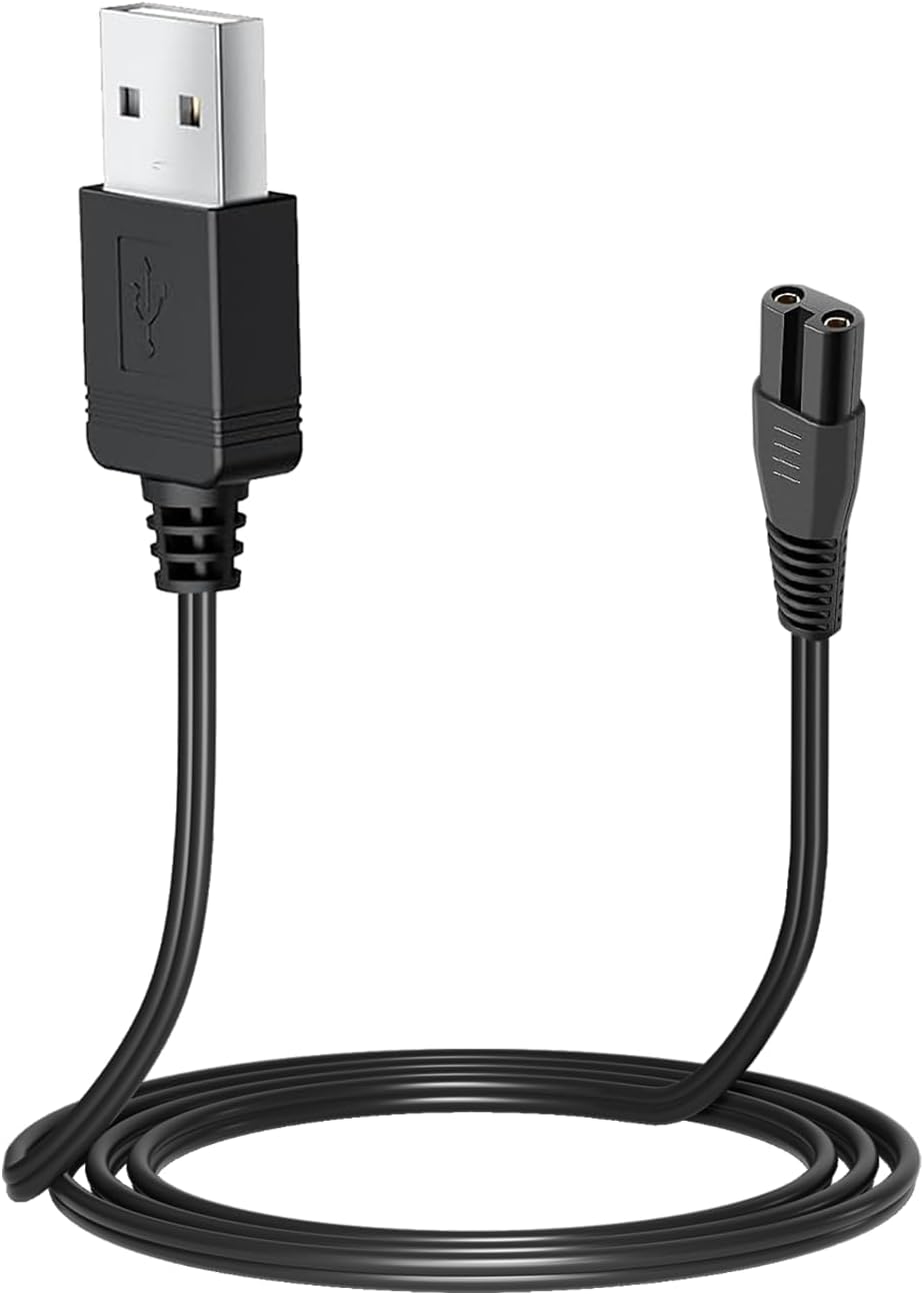 LONNKY USB Charger Cord for Hatteker Cordless Hair Trimmer Hair Clipper Beard Trimmer RFC-588 RFC-598 RFC-690 RFC-692 RFC-696 RSCX-7568 RSCX-9598, Shaver Razor Replacement Charging Power Cord