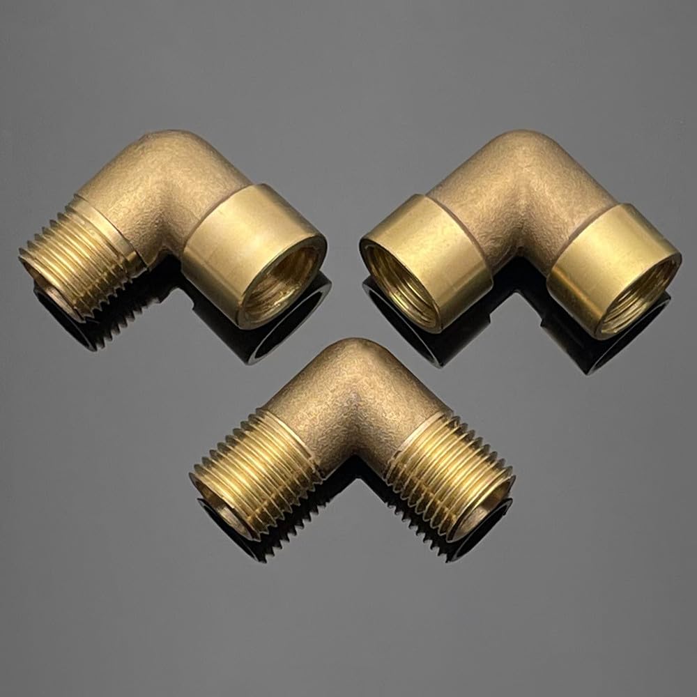 Conector de codo de latón de 90 grados con rosca hembra x macho de 1/8", 1/4", 3/8", 1/2", 3/4", 1"