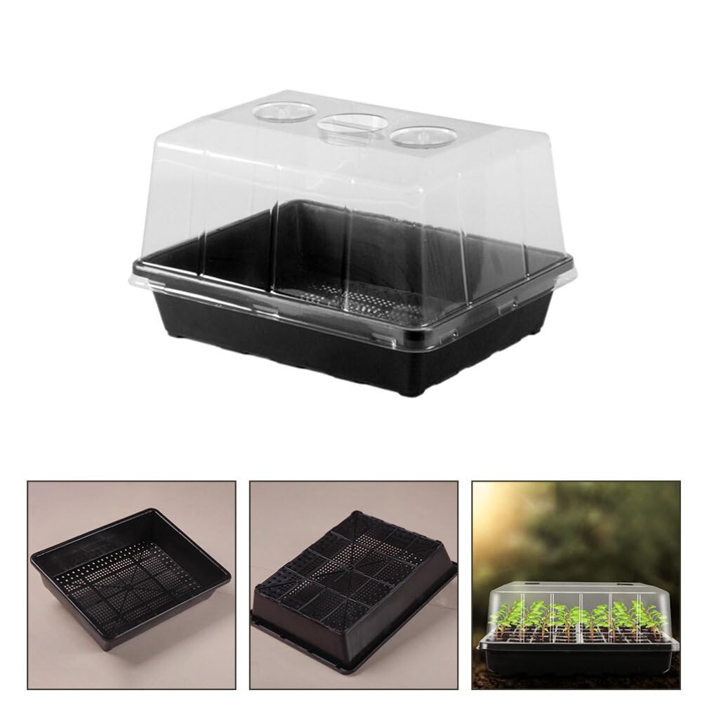 Happyyami Plateau de Semis avec Couvercle Haut en Plastique, 1 Set