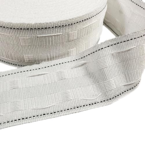 The Bead Shop 50mm 2 inch White Pencil Pleat Curtain Header Tape 5 Meters, Detachable Curtain (White, 50mm - 5 metres)