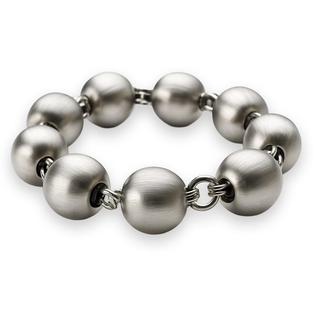 TEYRAH Big Simran Manke Beads Punjabi Kara, Made Of Sarbloh | Sarb Loh | Men Kara | Tarsem Jassar Style | Mossewala style Kada Sikh Accessory Sikh Bracelet Heavy Kada Big Kara Karha