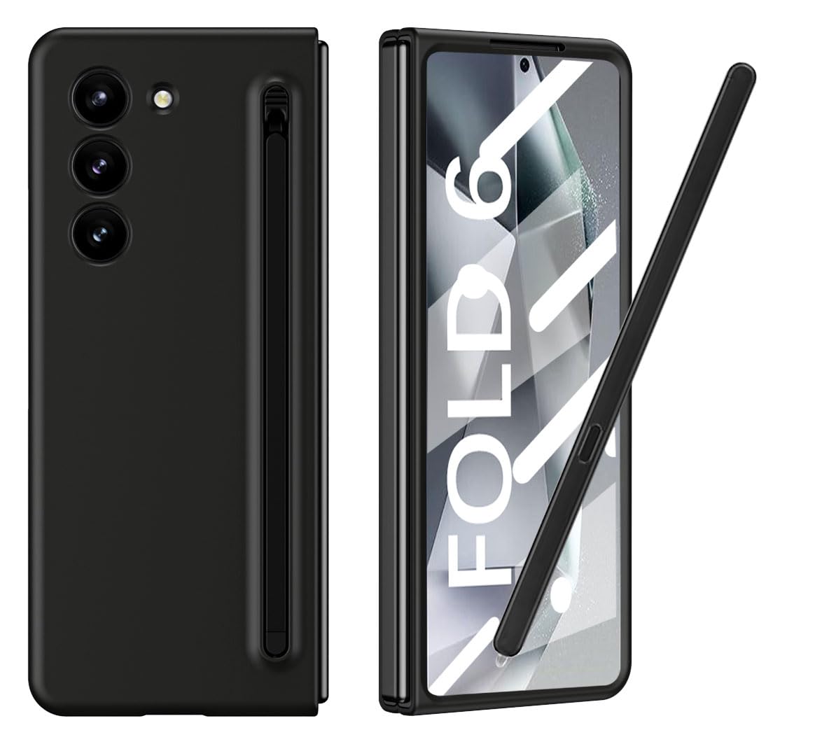 Z Fold 6 Phone Slim Case with S Pen Compatible for Samsung Galaxy Z Fold 6 Phone with Bui…
