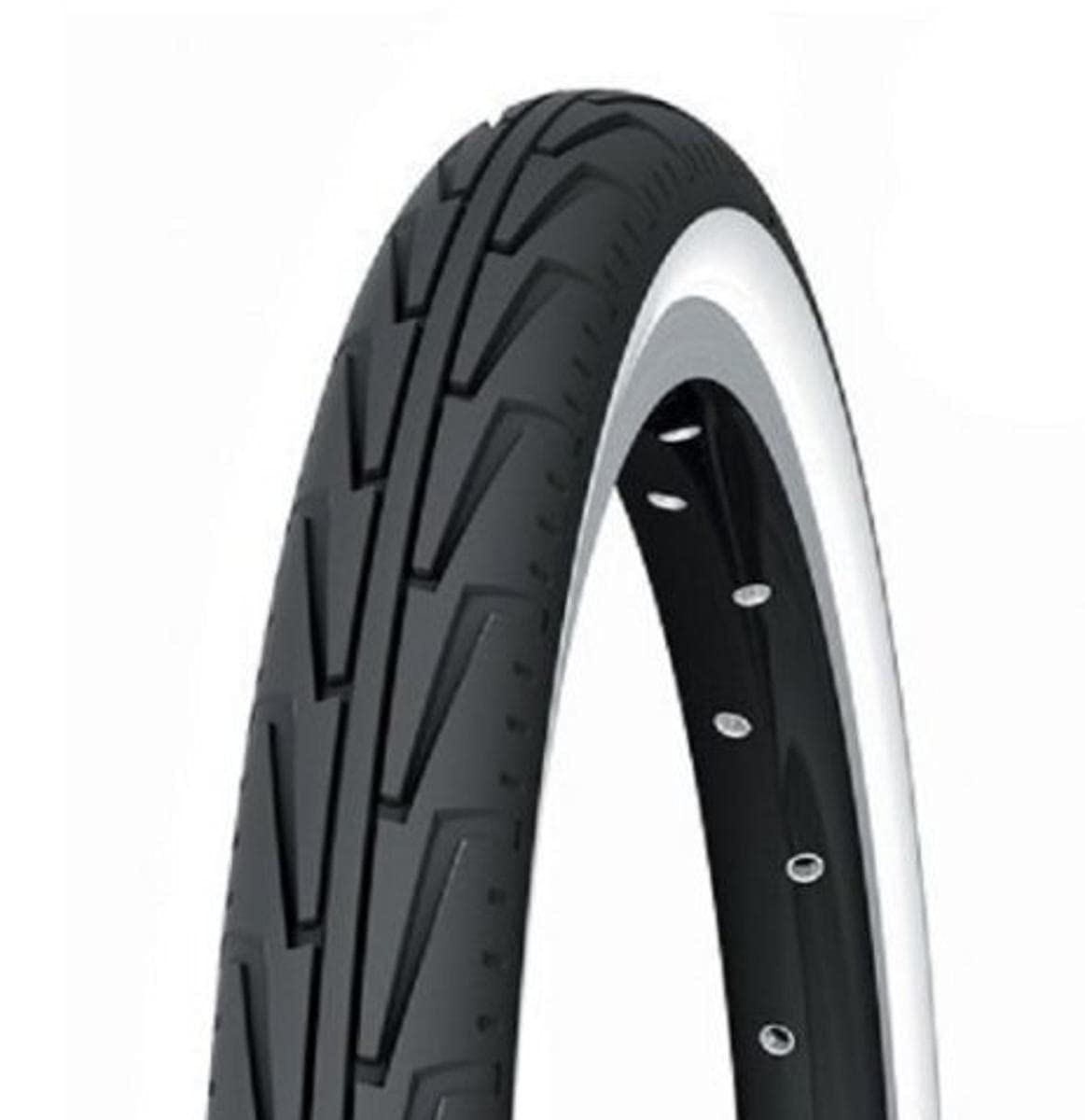 Michelin City J, Pneu Vélo Junior, Tringle Rigide, Noir/Blanc, 600 A