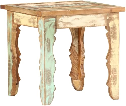 Miniatura 8 de Mesa de centro de 15.7 x 15.7 x 15.7 pulgadas, mesas de madera maciza recuperada para sala de comedor, mesa de centro para sala de estar, mesa de