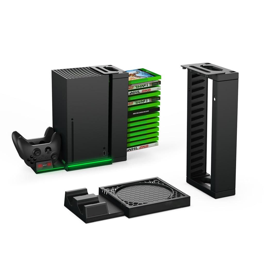 X Controller Charging Dock Twin Station & Storage Disc Bracket Console Stand Game Rack Storage Organizer