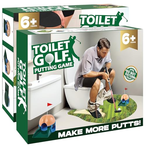 Prank Gift Box, 2 PCS Toilet Golf Game Gag Gift Empty Box, Wrap Your Real Present in a Convincing...