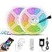 Produktbild HEGEHE WiFi LED Strip 20M, Smart RGB LED Streifen, App-Steuerung, Sync mit Musik, mit Fernbedienung, Kompatibel mit Alexa, Dimmbar Lichtband Leiste Stripe für Party Weihnachten Deko