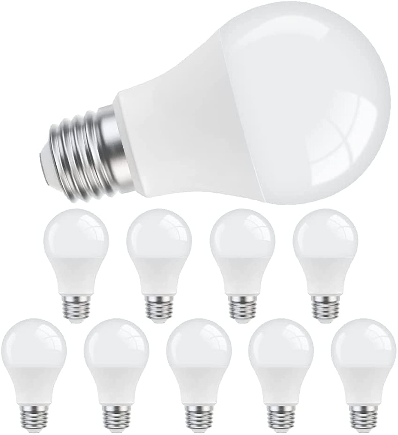 High Efficiency Lamp 9W LED Light Bulb, 3000K Warm Light (yellow), Non-dimmable, E27 Base, 10 Lamps Per Set, 1 Year Guarantee