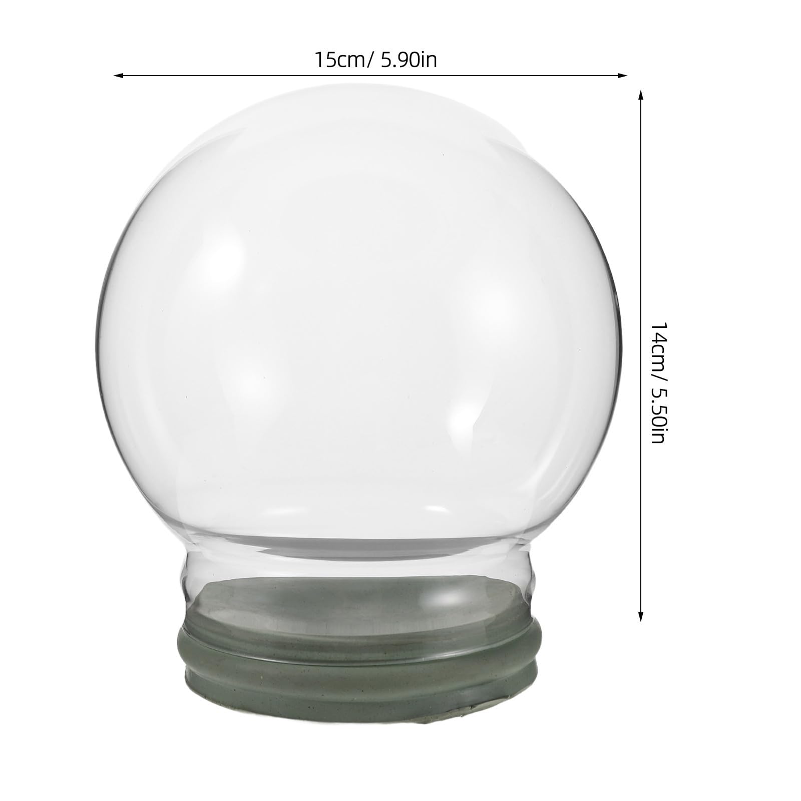 TOYANDONA 3 Piezas Bola de Nieve Vacía de Vidrio Transparente con Tapa | Decoración Navideña Reutilizable, Alta Transparencia y Fácil Limpieza, Adecuado para Pintar, Fotos, Dulces y Mini Árboles