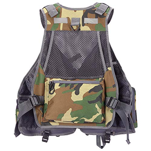 Image of BASSDASH Strap Fishing Vest Adjustable for Men and Women, for Fly Bass Fishing and Outdoor Activities