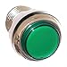 Produktbild 1x Button Grün Rund 33mm Taster Chrom Ring Mikrotaster Switch Green mit LED Beleuchtung Slotmachine Pinball Neu Joy-Button