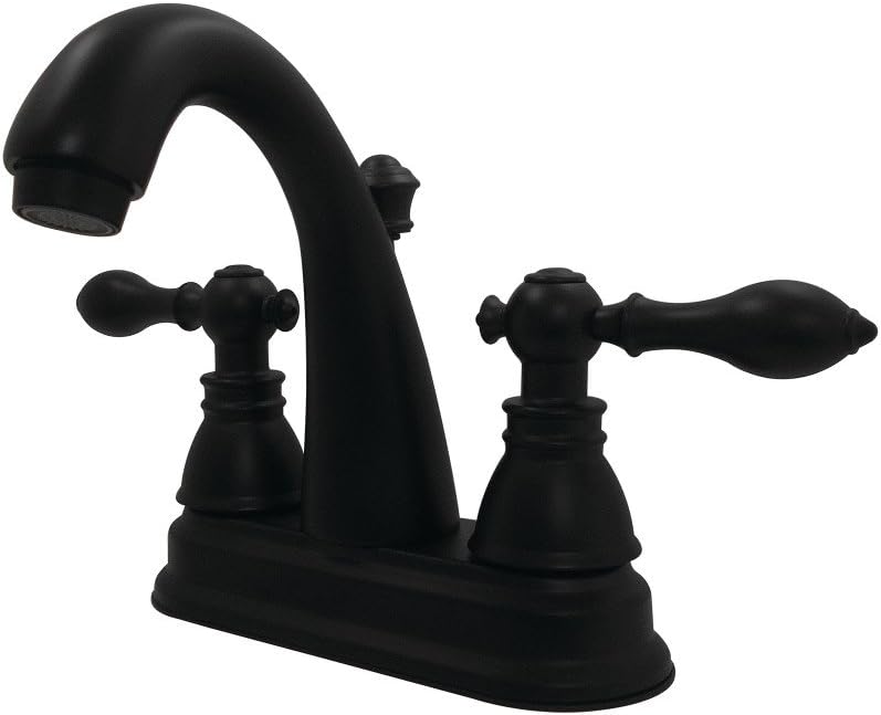 🔥 Flаѕh Sаlе Kingston Brass FSY5610ACL American Classic 4" Centerset Bathroom Faucet, 4" in Spout Reach, Matte Black