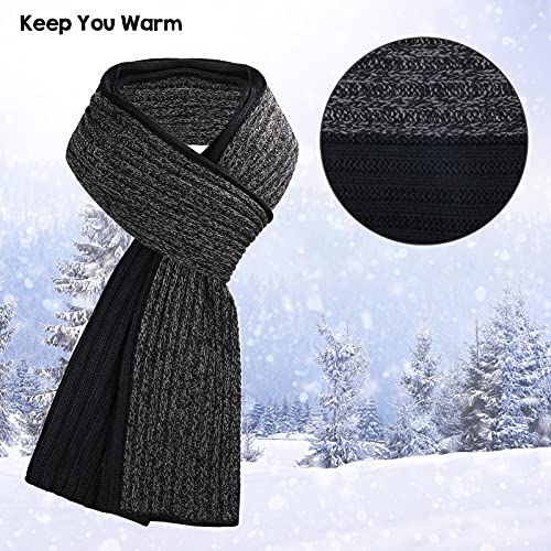 Men & Women Winter Knit Hat Beanie Long Scarf Touchscreen Gloves Set Skull Cap Neck Warmer Gloves Set With Fleece Lined #TOP4