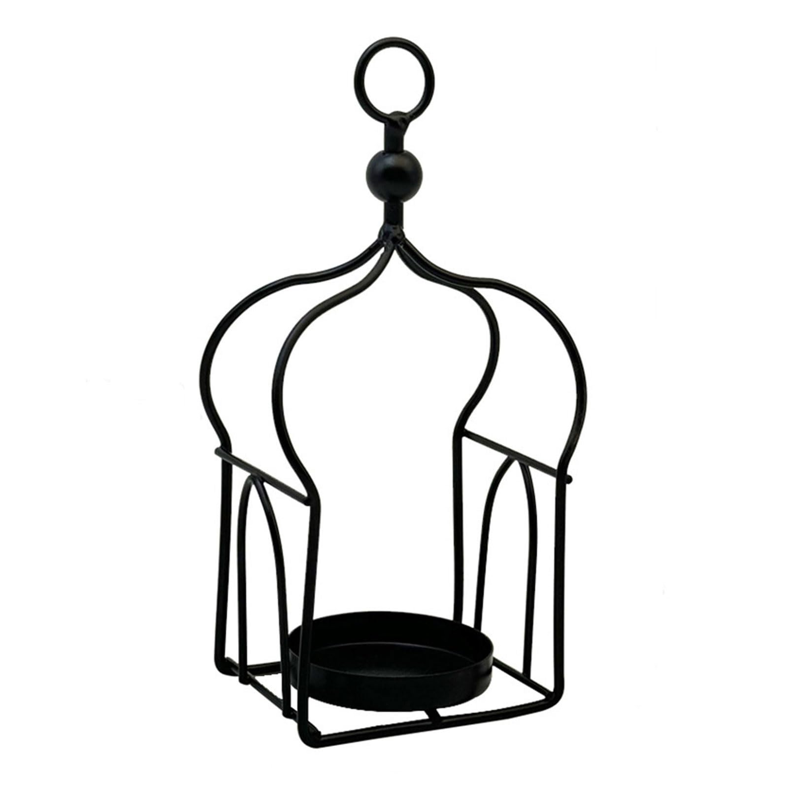Buxuaaaa Metal Holder Black Golden Stand for Middle East Eid Holiday Decoration Metal Candlestick