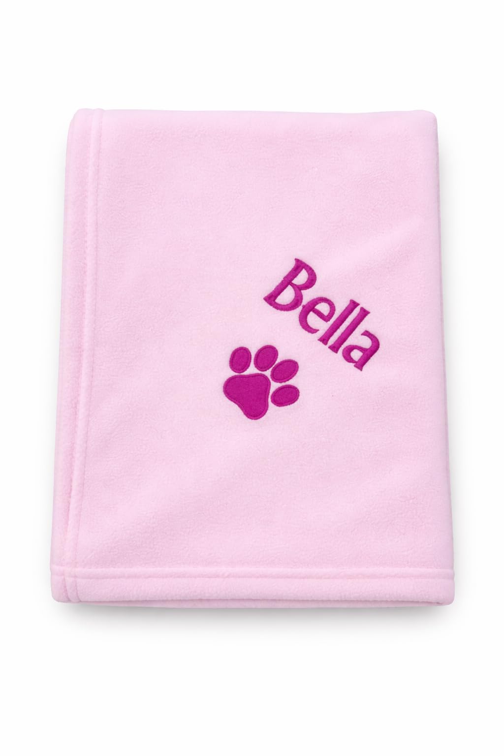 Lobeko Personalised Dog Blanket with Name – Soft Anti-Pill Fleece Pet Blanket, Custom Embroidered Paw Print, 75x100cm Puppy Blanket, 4 Colours