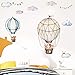 Hot Air Balloon Wall Decals,Peel and Stick Removable Cloud Animal Balloons Wall Stickers Decoration for Kids Nursery Bedroom Living Room