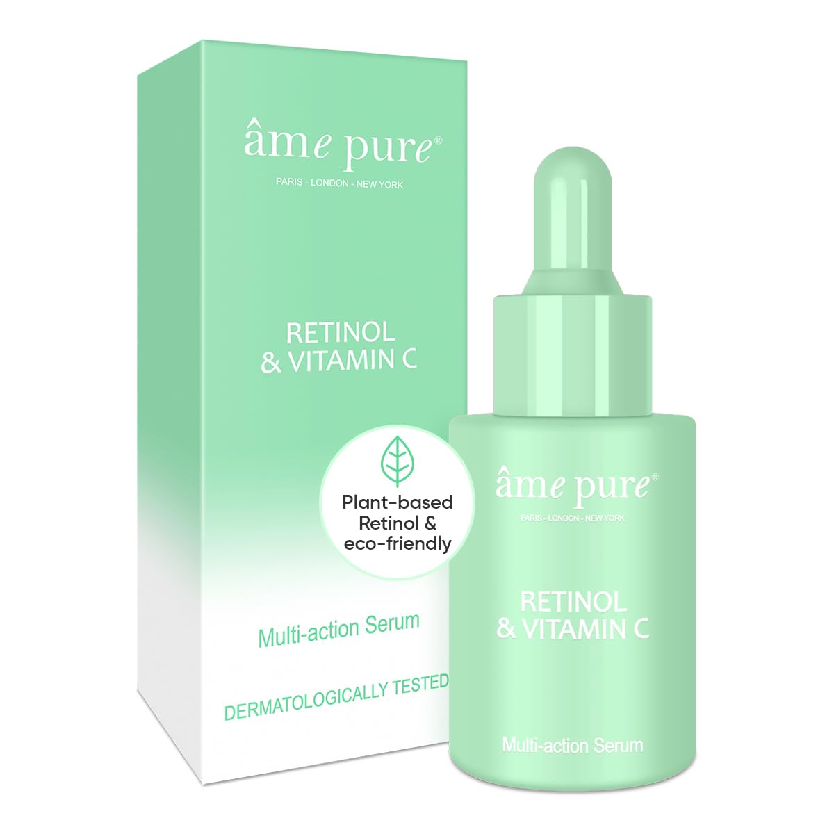 âme pure Ame Vitamin C & Retinol Serum for Face - Brightening Vitamin C Serum Face - 30 ml Moisturising Serum Face - Restores Your Radiant Skin - Start Your Glow-Up Journey!