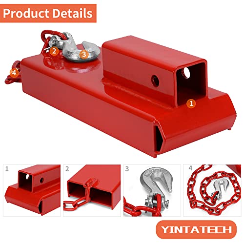 Image of YINTATECH Single Forklift Hitch Attachment, 3000lbs Towing Capacity by 2 inch Receiver, Fits Forks Up to 5.5 Wide