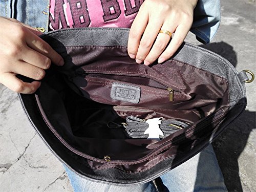 Nigedu Women Handbags Leather Female Clutch Handbag Messenger Bag Large Solid High Capacity (Grey) #TOP6