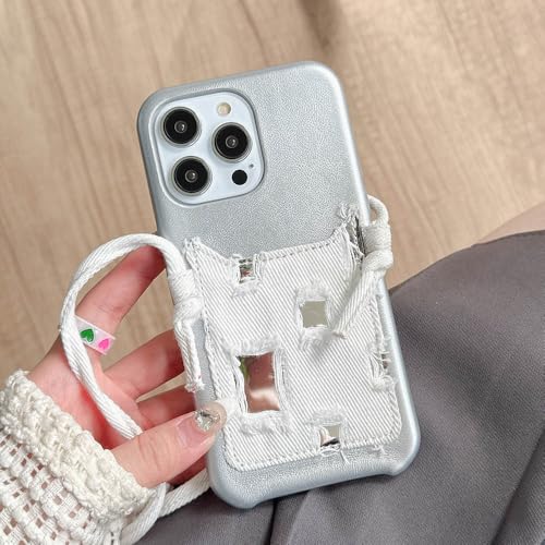 Coque arrière de protection avec lanière en toile pour iPhone 15 Pro Max active