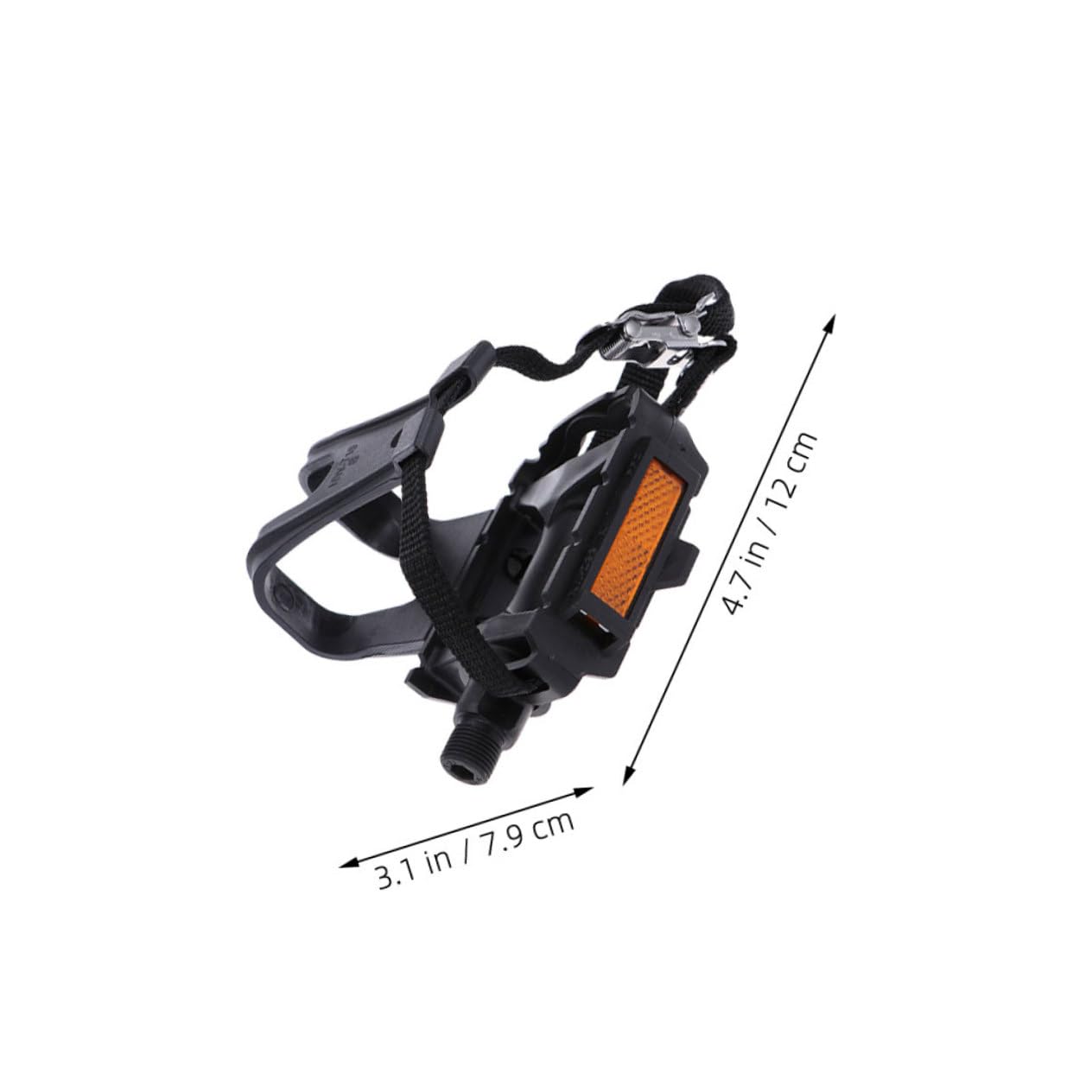 Correas de Pedales de Bicicleta Negras, 2 Pares de Nylon